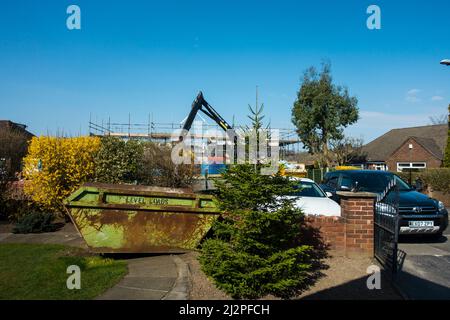 House Rebuild and Extension, Lancashire, England, Großbritannien. Stockfoto