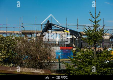 House Rebuild and Extension, Lancashire, England, Großbritannien. Stockfoto