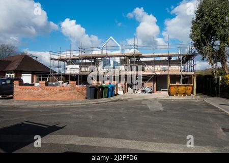 House Rebuild and Extension, Lancashire, England, Großbritannien. Stockfoto