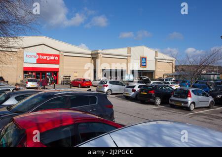 Crossley Retail Park, Halifax Stockfoto