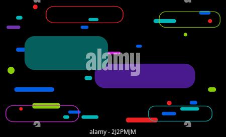 Schwarz Neon abstrakten Hintergrund 80e Stil, helle vintage Retro-Illustration. Pop Art Retro Vektor Illustration 80s Kitsch Vintage Style Stock Vektor