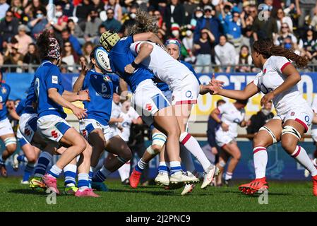 Parma, Italien. 03. April 2022. Italien gegen England, Rugby Six Nations Spiel in Parma, Italien, April 03 2022 Quelle: Independent Photo Agency/Alamy Live News Stockfoto