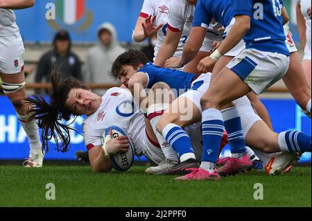 Parma, Italien. 03. April 2022. Italien gegen England, Rugby Six Nations Spiel in Parma, Italien, April 03 2022 Quelle: Independent Photo Agency/Alamy Live News Stockfoto