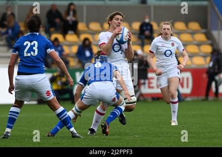 Parma, Italien. 03. April 2022. Italien gegen England, Rugby Six Nations Spiel in Parma, Italien, April 03 2022 Quelle: Independent Photo Agency/Alamy Live News Stockfoto