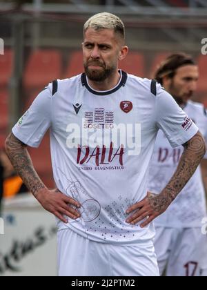 Stadio Giovanni Zini, Cremona, Italien, 02. April 2022, Jeremy Menez reggina Porträt während der US-Fußballmeisterschaft von Cremonese gegen Reggina 1914 - Italienische Fußballmatte Serie B Stockfoto