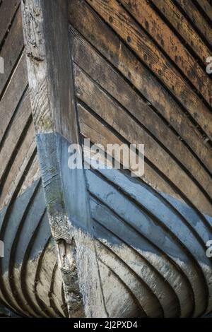 Detail eines historischen Segelbootes Stockfoto