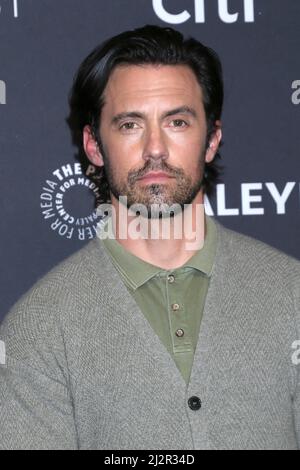 Los Angeles, USA. 02. April 2022. Milo Ventimiglia beim PaleyFEST - This is US at Dolby Theater on April 2, 2022 in Los Angeles, CA (Foto von Katrina Jordan/Sipa USA) Quelle: SIPA USA/Alamy Live News Stockfoto