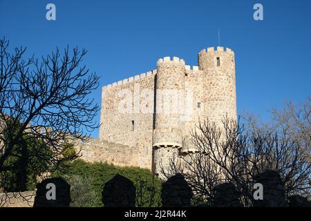 Burg Coracera (Castillo de la Coracera), in San Martín de Valdeiglesias, Gemeinde Madrid, Spanien Stockfoto