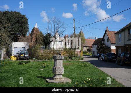 Stodmarsh Dorf im Osten von kent, großbritannien april 2022 Stockfoto