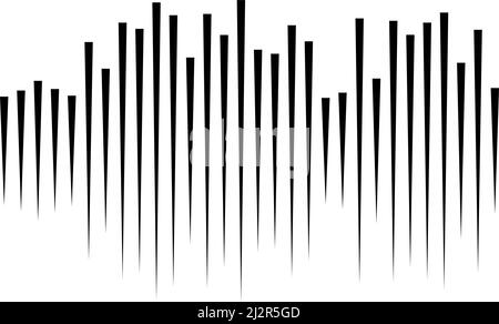 Unregelmäßige zufällige Linien, Streifen Muster Vektor-Element - Stock Vektor-Illustration, Clip-Art-Grafiken Stock Vektor