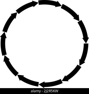 Kreisförmig, Kreispfeile als Wiederholungs-, Recycling-, Zyklus-Symbol, Symbol. Stock Vektorgrafik, Clip-Art Grafiken Stock Vektor