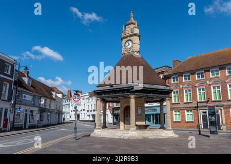 Newbury Clock Tower (Clock House), historisches Wahrzeichen im Stadtzentrum von Newbury, in der englischen Hauptstadt von England Stockfoto