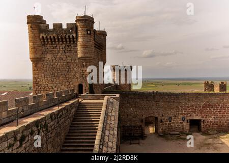 Mittelalterliche Burg in Oropesa befindet. Toledo. Spanien Stockfoto