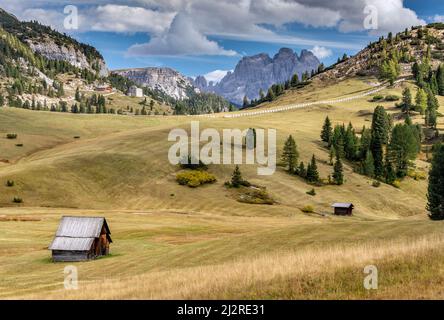 Prato Piazza und Monte Cristallo, Dolomiten, italienische alpen Stockfoto