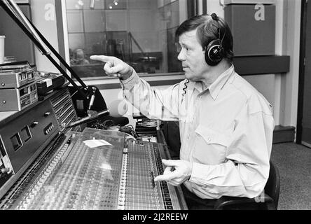 Billy Butler, BBC Radio Merseyside Presenter, Mittwoch, 10.. Februar 1993. Stockfoto