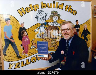 Colin Gregg, Administrator der Yellow Brick Road, wurde für seine Arbeit ausgezeichnet. Colin Gregg ist der Sohn des Gründers von Greggs Bakery. 16.. Dezember 1992. Stockfoto