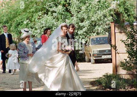 Die Hochzeit von Lady Helen Windsor mit Timothy Taylor in der St. George's Chapel, Windsor Castle. 18.. Juli 1992. Stockfoto