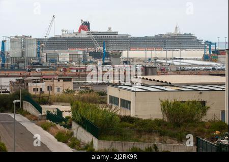 Civitavecchia, Italien 16/09/2017: Kreuzfahrtboot, Hafen Civitavecchia. ©Andrea Sabbadini Stockfoto