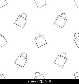 Nahtloses Muster für Einkaufstaschen. Sale-Bag-Konzept. Vektordarstellung. Stock Vektor