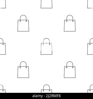 Nahtloses Muster für Einkaufstaschen. Sale-Bag-Konzept. Vektordarstellung. Stock Vektor