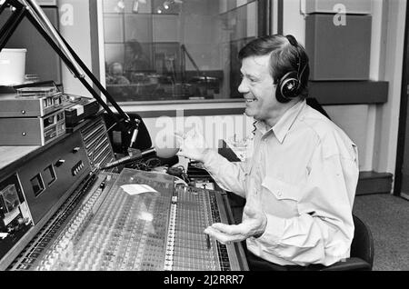 Billy Butler, BBC Radio Merseyside Presenter, Mittwoch, 10.. Februar 1993. Stockfoto