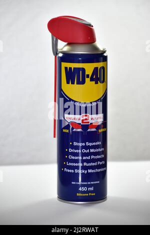 WD-40 Mehrzweck-Spray mit Smart Straw Stockfoto