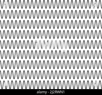 Wellig, Zickzack, winkend, Streifen mit kreuzenden Linien, horizontale Trennlinien. Streifen, Streifen. Stock Vektorgrafik, Clip-Art Grafiken Stock Vektor