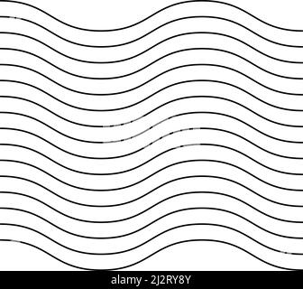 Wellig, Zickzack, winkend, Streifen mit kreuzenden Linien, horizontale Trennlinien. Streifen, Streifen. Stock Vektorgrafik, Clip-Art Grafiken Stock Vektor