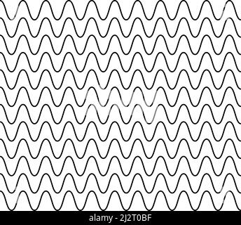 Wellig, Zickzack, winkend, Streifen mit kreuzenden Linien, horizontale Trennlinien. Streifen, Streifen. Stock Vektorgrafik, Clip-Art Grafiken Stock Vektor