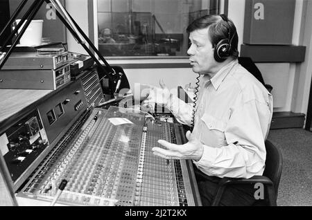 Billy Butler, BBC Radio Merseyside Presenter, Mittwoch, 10.. Februar 1993. Stockfoto