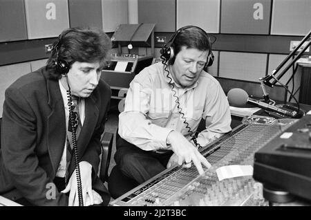 Billy Butler, BBC Radio Merseyside Presenter, Mittwoch, 10.. Februar 1993. Stockfoto