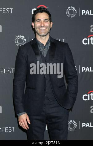 LOS ANGELES - APR 3: Tyler Hoechlin beim PaleyFEST 2022 - Superman and Lois im Dolby Theater am 3. April 2022 in Los Angeles, CA Stockfoto