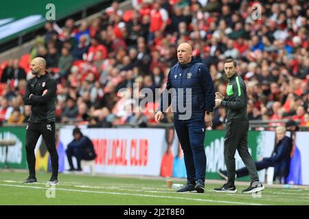 Matt Grey Manager von Sutton United. Stockfoto