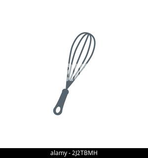 Vektor-Schneebesen-Symbol-Mischer. Küche Quirl Kochen Schneebesen Bäckerei Lebensmittel Mixer Stock Vektor