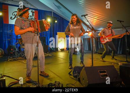 Le Winston Band, Festival du Bois, Maillardville, Coquitlam, British Columbia, Kanada Stockfoto