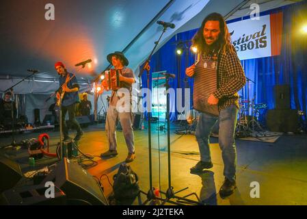 Le Winston Band, Festival du Bois, Maillardville, Coquitlam, British Columbia, Kanada Stockfoto