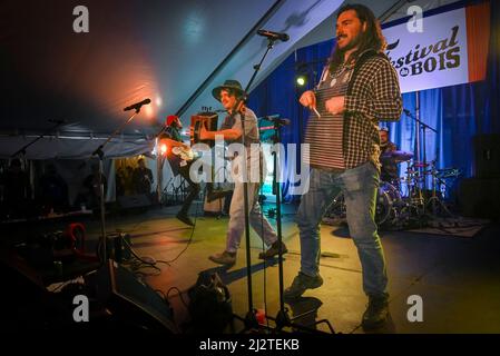 Le Winston Band, Festival du Bois, Maillardville, Coquitlam, British Columbia, Kanada Stockfoto