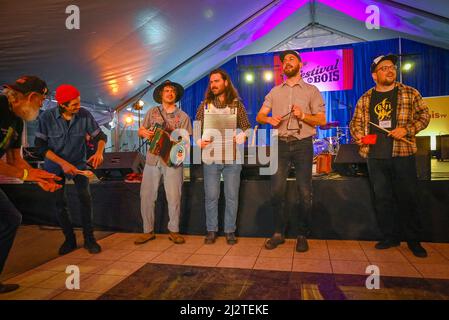 Le Winston Band, Festival du Bois, Maillardville, Coquitlam, British Columbia, Kanada Stockfoto