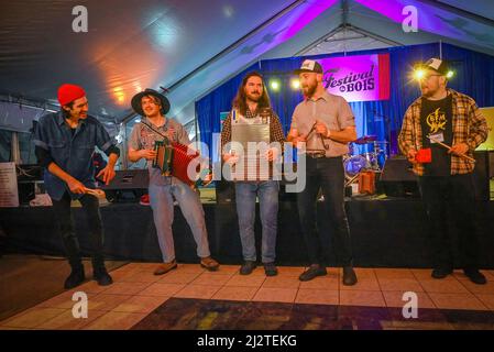 Le Winston Band, Festival du Bois, Maillardville, Coquitlam, British Columbia, Kanada Stockfoto