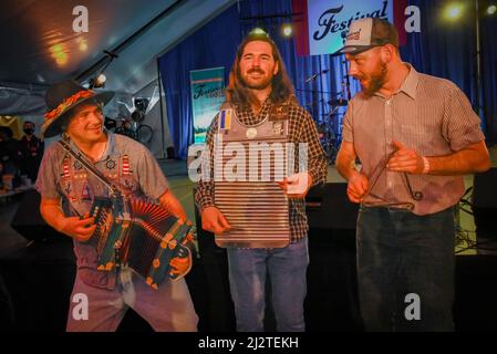 Le Winston Band, Festival du Bois, Maillardville, Coquitlam, British Columbia, Kanada Stockfoto