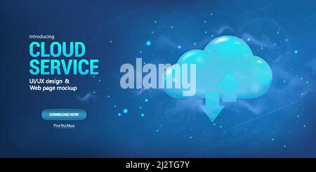 Webbanner Cloud Storage Stock Vektor