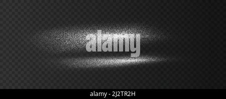 Zuckerpulver. Salz isoliert Mehl Vektor Hintergrund. Weißer Zucker Schnee Textur Stock Vektor