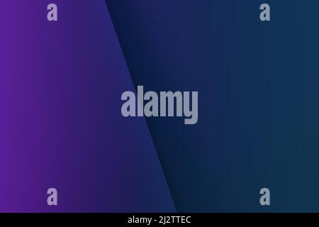 Violetter abstrakter Hintergrund, durch diagonale Linie getrennt, Vorlage im abstrakten Minimalstil mit Verlauf. 3D Abbildung Stockfoto
