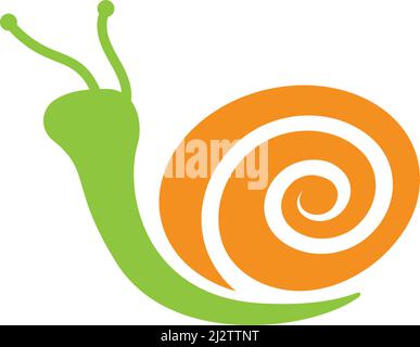 Vektor-Vorlage für Illustration des Schneckenlogos Stock Vektor