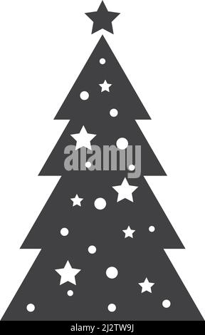 Weihnachtsbaum Logo ilustration Vektor-Design Stock Vektor