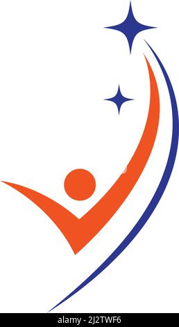Vorlage für das „Success People“-Logo Stock Vektor