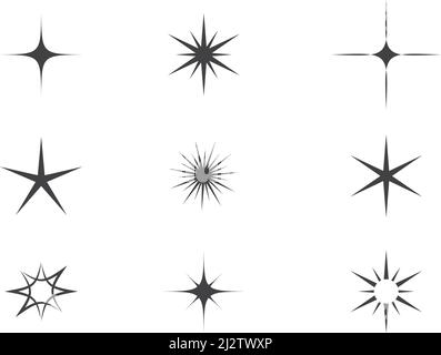 Funkelnder Sternsymbol-Ilustrationsvektor Stock Vektor