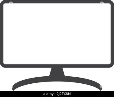 Monitor-Computer Symbol Vektor flach Design Stock Vektor