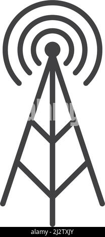 Wireless Tower Logo Illustration Vektor Symbol flach Design Stock Vektor