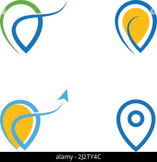 Standort punkt Logo vector Template Stock Vektor